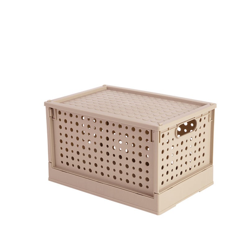 Folding Storage Basket Desktop Plastic Storage Basket Folding Sundries Toy Storage Basket Dirty Clothes Storage Basket Artifact - Image 1